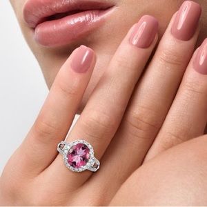 Pink Mystic Topaz Multi Gemstone Ring